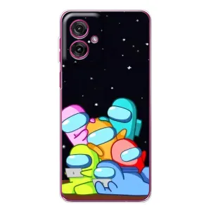 Чохли Амонг Ас для Motorola Moto G55 (AlphaPrint) (Скіни в космосі)