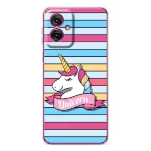 Чехол для Мото G55 - (Единорожки - Новинки) (AlphaPrint) (Unicorn)