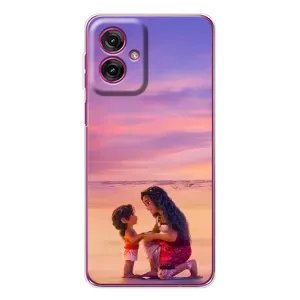Чехол с мультфильмом Моана Motorola Moto G55 (Маленькая Ваяна)