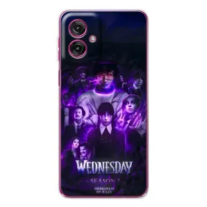Чохол з дизайном Венздей 2 на Motorola Moto G55 (Фіолетова магія Венздей)