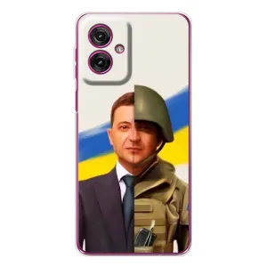 Чехол с принтом «Зеленский солдат» для Motorola Moto G55