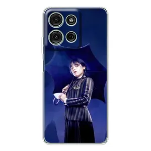 Чохли Венсдей на Motorola MOTO G56 Уенсдей (AlphaPrint) (Венздей з парасолькою)