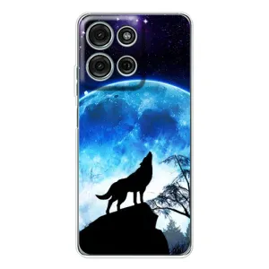 Защитные чехлы для Мото Джи56 (AlphaPrint) (ХИТ продаж) ВОЛК (Волк на луну)