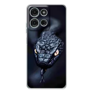 Чехол с картинкой «Хищники» для Motorola MOTO G56 (Черная змея)