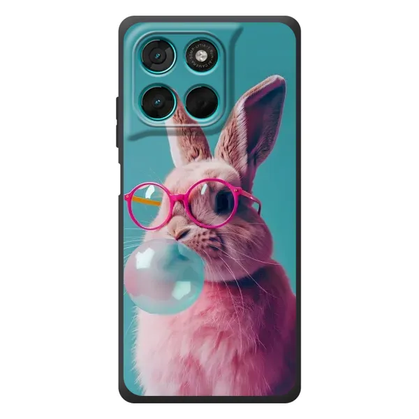 Чохол з принтом «Кролик в окулярах» для Motorola Moto G57 Power