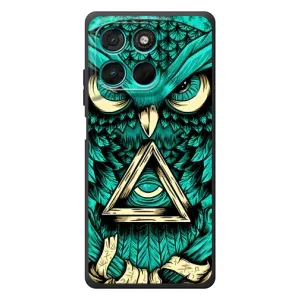 Чехол с птицами на Motorola Moto G57 Power (VPrint) (Сова с глазом)