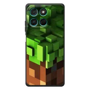 Чехол Майнкрафт на Motorola Moto G57 Power (AlphaPrint) Minecraft (текстура Майнкрафт)