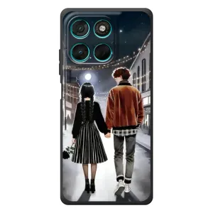 Чехол с принтом «Уэнздей и Тайлер» для Motorola Moto G57 Power