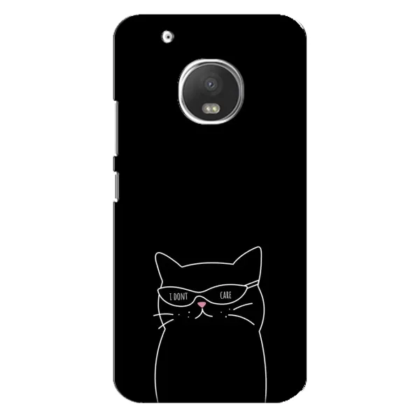 Чохол з принтом «Байдужий кіт» для Motorola MOTO G5s