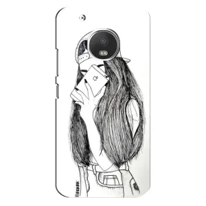 Чохол з друком для Motorola MOTO G5s - (Мода) (AlphaPrint) (Фото дівчини)