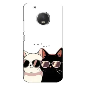 Чохол з принтом «Коти в окулярах» для Motorola MOTO G5s