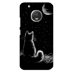 Чехол с принтом для Motorola MOTO G5s (AlphaPrint) Модные коты