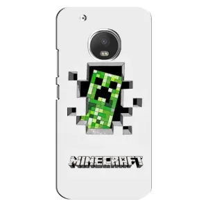 Чохол Майнкрафт на Motorola MOTO G5s (AlphaPrint) Minecraft (кріпер Майнкрафт)
