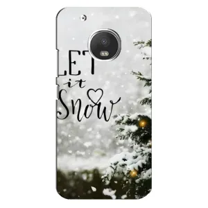 Новорічні, Святкові Чохли для Motorola MOTO G5s - 2024 год (Let it snow)