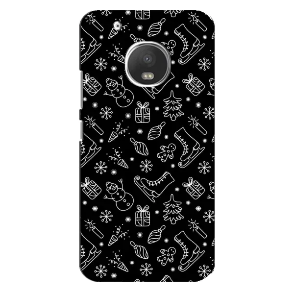 Чехол с принтом «Новогодний фон» для Motorola MOTO G5s