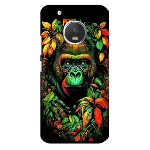 Чохол з Мавпами Motorola MOTO G5s - (AlphaPrint) (Мавпа в квітах)