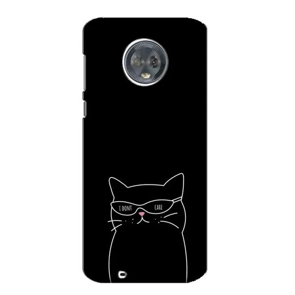 Чохол з принтом «Байдужий кіт» для Motorola MOTO G6