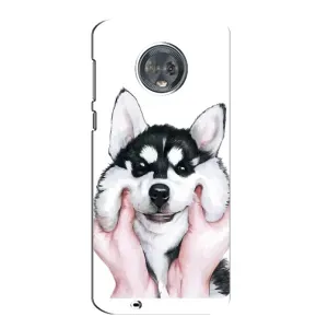 Чохли з собаками для Motorola MOTO G6 (VPrint) (Радісний Хаскі)