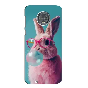 Чохол з принтом «Кролик в окулярах» для Motorola MOTO G6