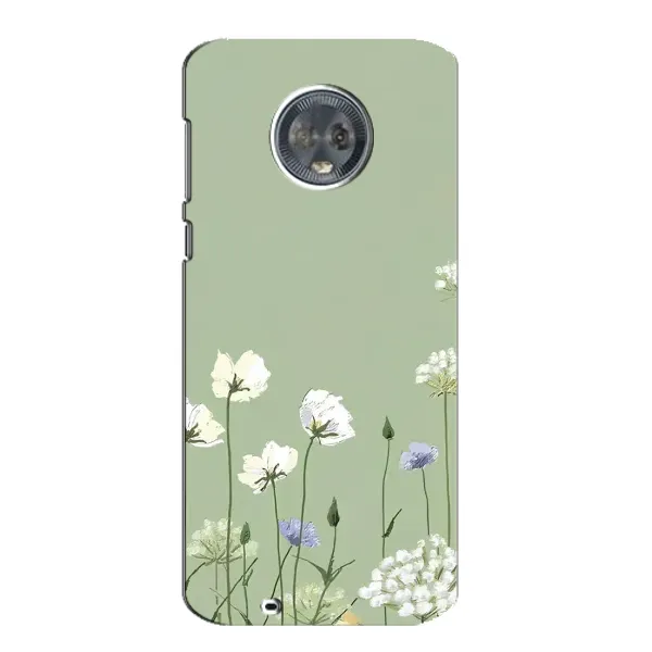 Чехол с принтом «Цветы на зеленом» для Motorola MOTO G6