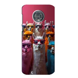 Чохол з принтом «Лами в окулярах» для Motorola MOTO G6