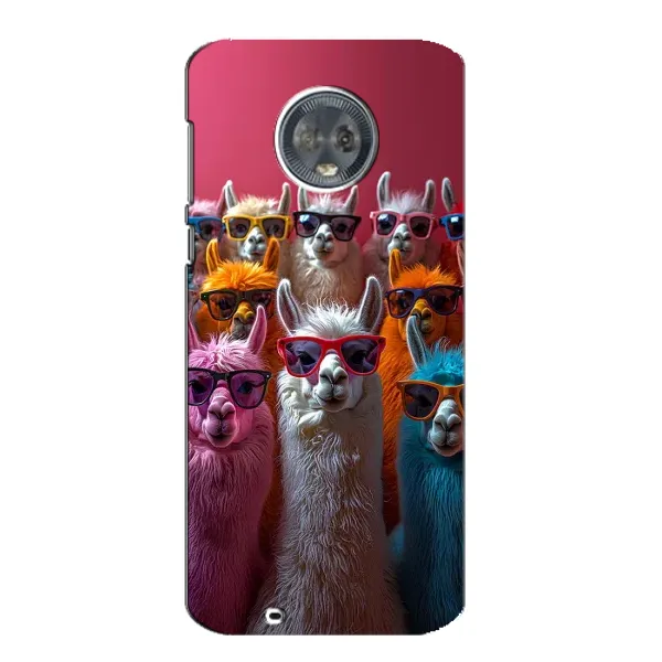 Чохол з принтом «Лами в окулярах» для Motorola MOTO G6