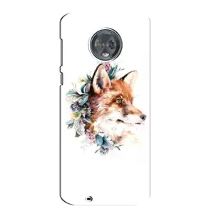 Чохли з картинкою Лисичка для Motorola MOTO G6 (VPrint) (Лиса в квітах)