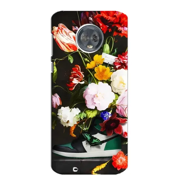 Чехол с принтом «Nike цветы» для Motorola MOTO G6