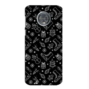 Чохол з принтом «Новорічний фон» для Motorola MOTO G6
