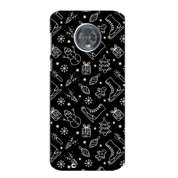 Чохол з принтом «Новорічний фон» для Motorola MOTO G6