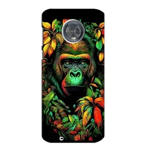 Чохол з Мавпами Motorola MOTO G6 - (AlphaPrint) (Мавпа в квітах)