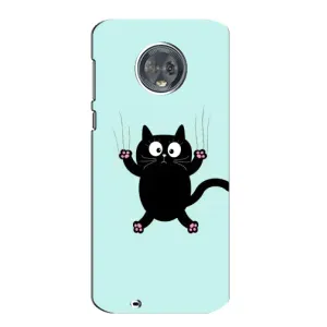 Чохол з принтом для Motorola MOTO G6 (AlphaPrint) Модні коти (Падаючий кіт)