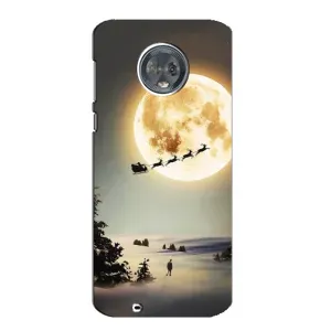 Чохол з принтом «Санта на місяці» для Motorola MOTO G6