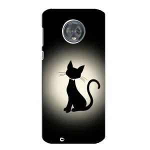 Чохол з принтом для Motorola MOTO G6 (AlphaPrint) Модні коти (Силует котика)