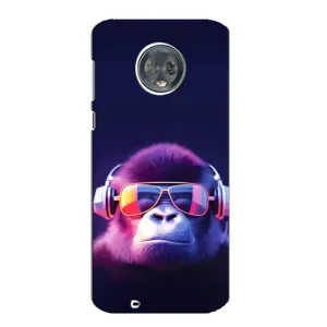 Чохол з Мавпами Motorola MOTO G6 - (AlphaPrint) (Стильна мавпа)