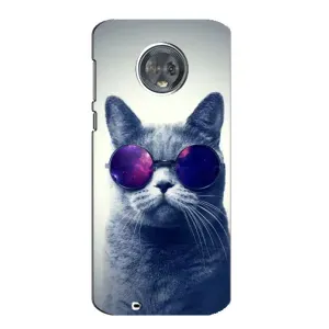 Чохол з принтом для Motorola MOTO G6 (AlphaPrint) Модні коти (Стильний кіт)