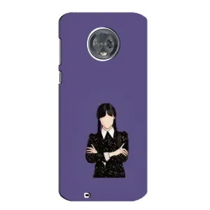 Чохли Венсдей на Motorola MOTO G6 Уенсдей (AlphaPrint) (Венздей у чорному)