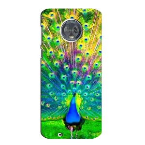 Чохол з пташками на Motorola MOTO G6 (VPrint) (Яскравий Павлин)