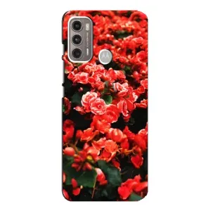 Чохли з квітами для Motorola MOTO G60 (VPrint) (Квіти червоні)