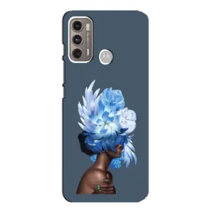 Чехлы (ART) Цветы на Motorola MOTO G60 (VPrint) (Квіти на голові)