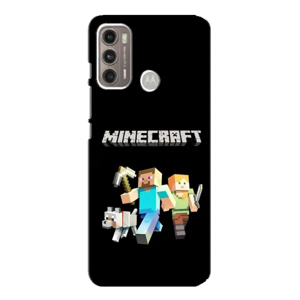 Чехол с принтом «герои Minecraft» для Motorola MOTO G60