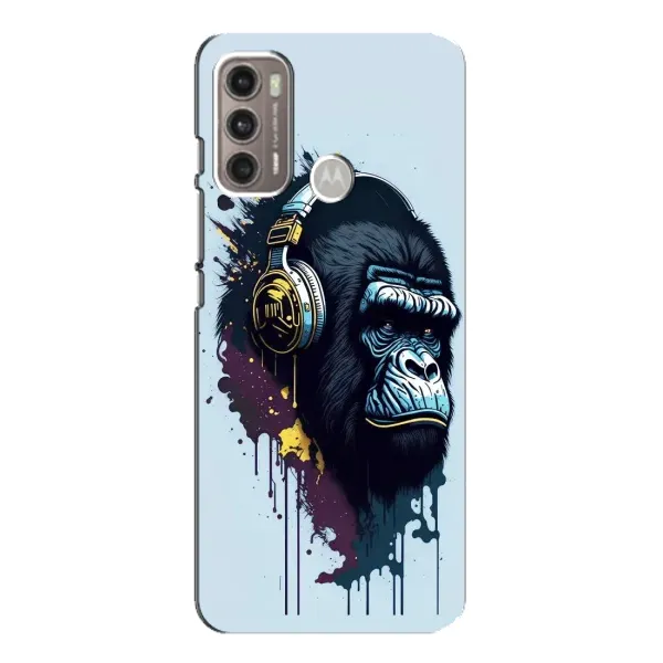 Чохол з принтом «Горила в навушниках» для Motorola MOTO G60