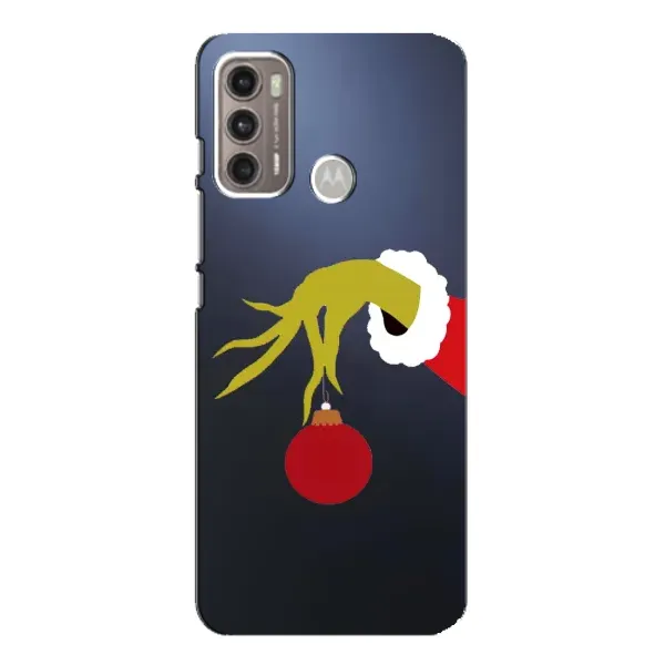 Чохол з принтом «Грінч з іграшкою» для Motorola MOTO G60