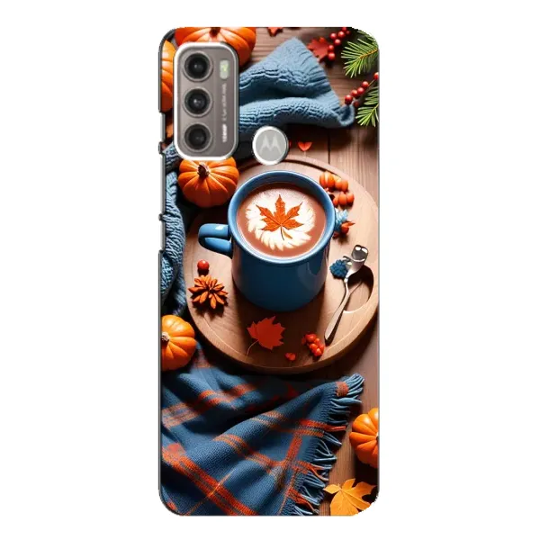 Чохол з принтом «Кава і гарбузики» для Motorola MOTO G60 Чохол з принтом «Кава і гарбузики» для Motorola MOTO G60