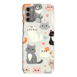 Чохол з малюнком кіт на Motorola MOTO G60 (Колаж котів)