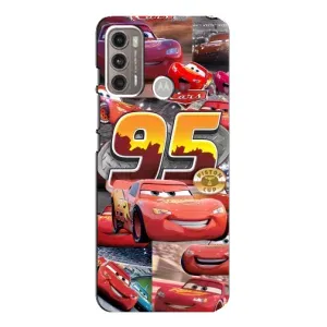 Силіконовий чохол Маквін для Motorola MOTO G60 (Колаж Блискавка Маквін)