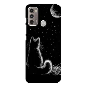 Чехол с принтом для Motorola MOTO G60 (AlphaPrint) Модные коты