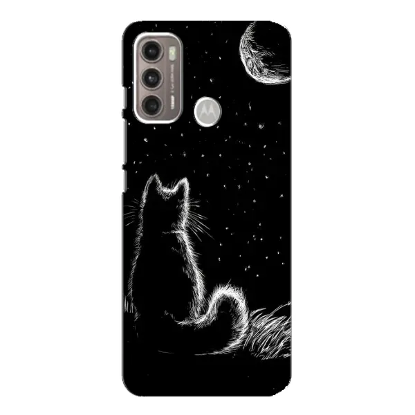 Чехол с принтом «Котик и луна» для Motorola MOTO G60 Чехол с принтом «Котик и луна» для Motorola MOTO G60