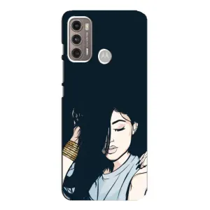 Чохол з друком для Motorola MOTO G60 - (Мода) (AlphaPrint) (Гарна дівчина)