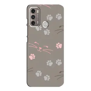 Чохол з малюнком кіт на Motorola MOTO G60 (Лапи і вуса)
